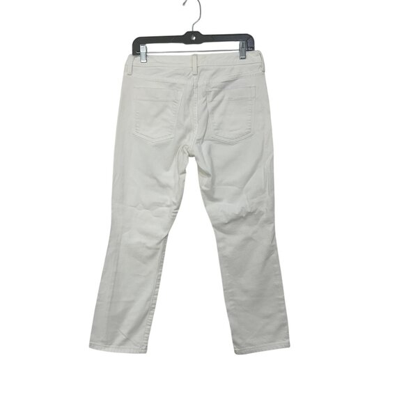Banana Republic Women Ivory Stretch Denim Skinny Crop Jeans Petite Size 28P - Picture 8 of 12